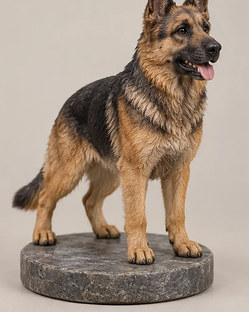 German shepherd, standing