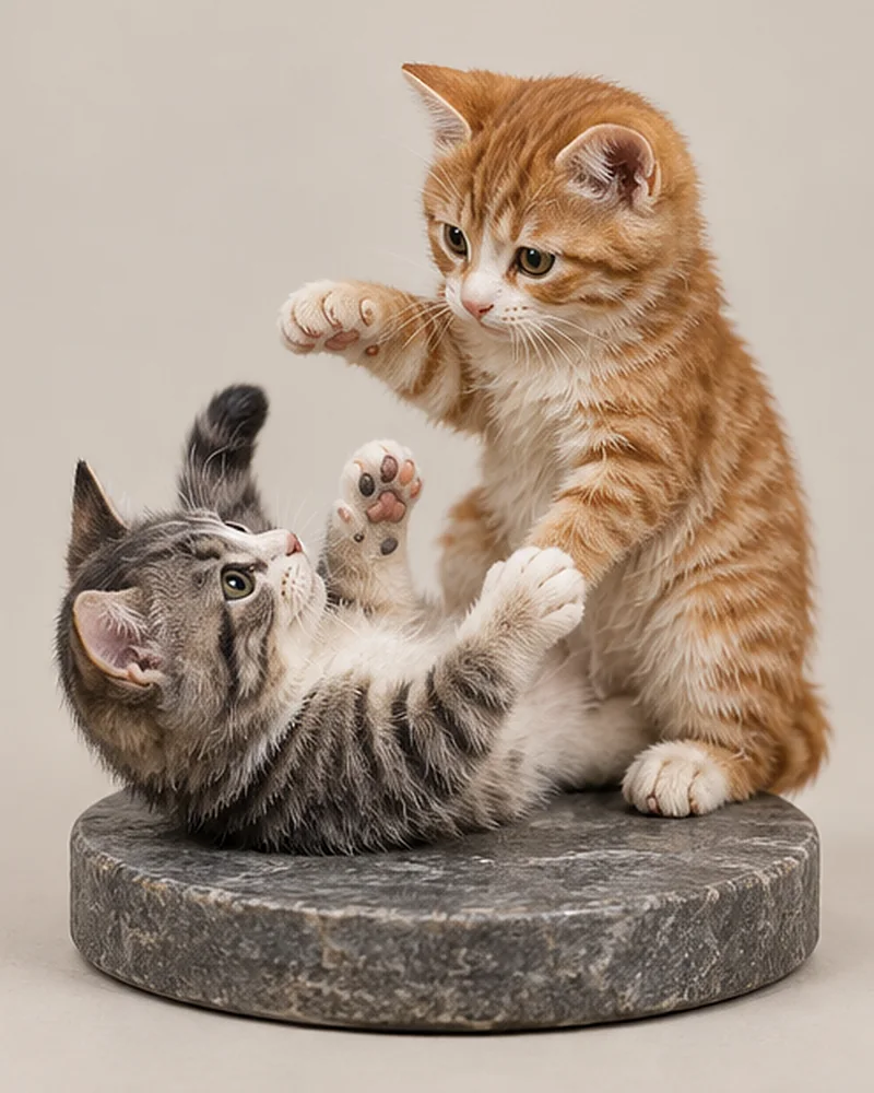 Two kittens at play