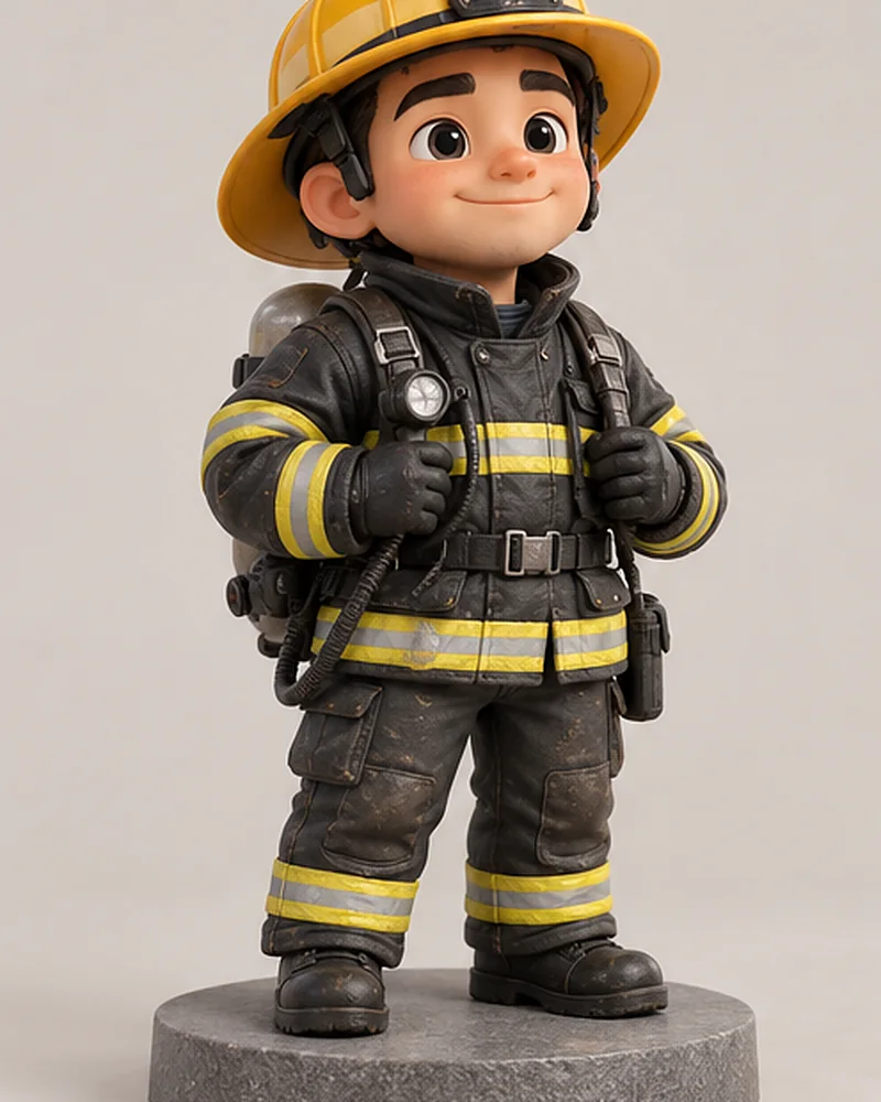Firefighter in gear