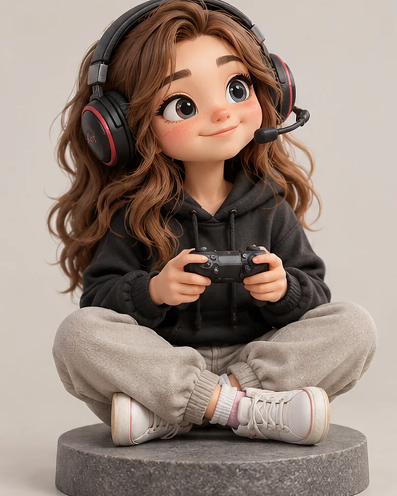 Gamer with headset