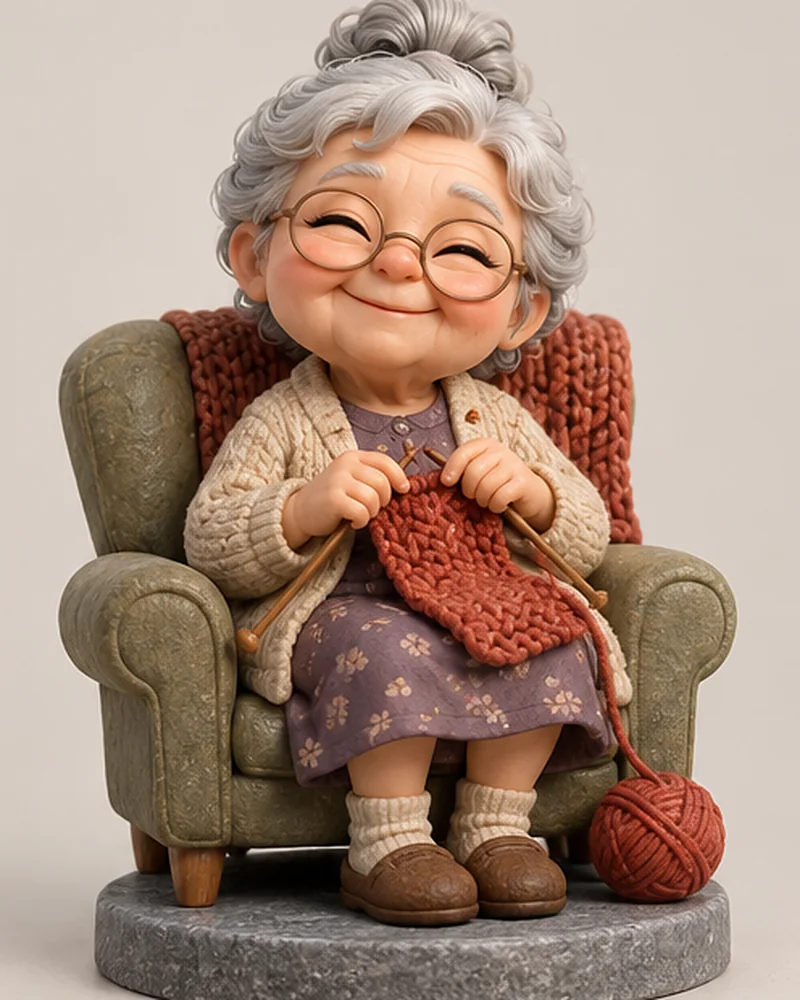 Grandma knitting