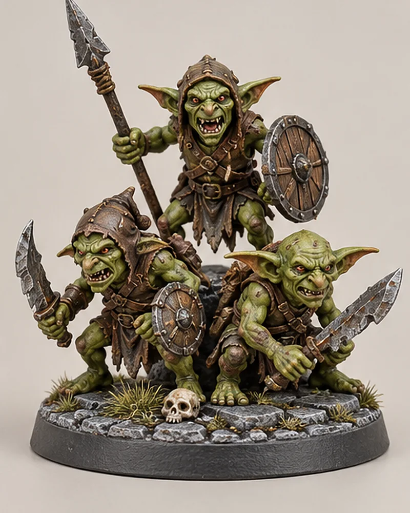 Goblin raiding party, 32 mm