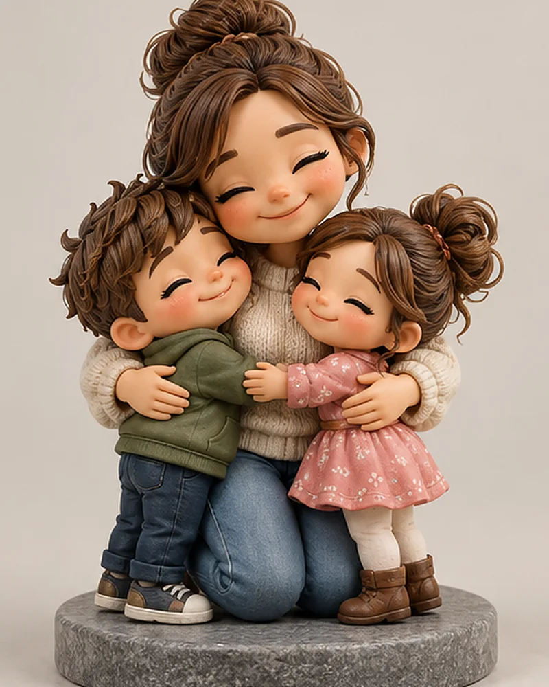 Mom and the kids