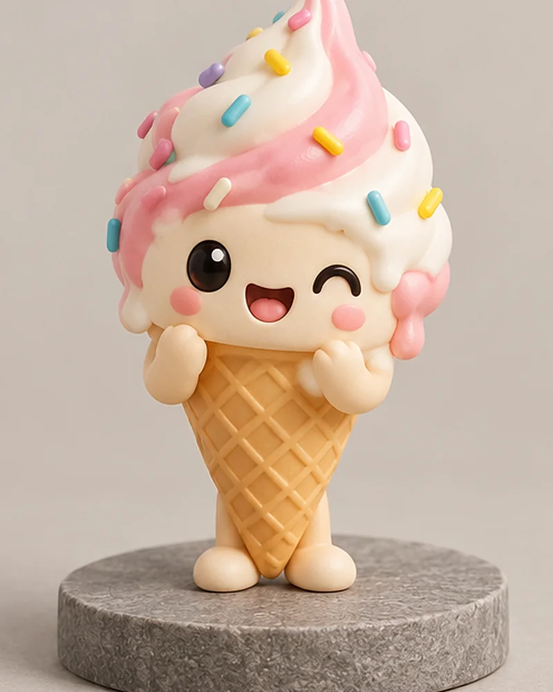 Ice cream cone mascot