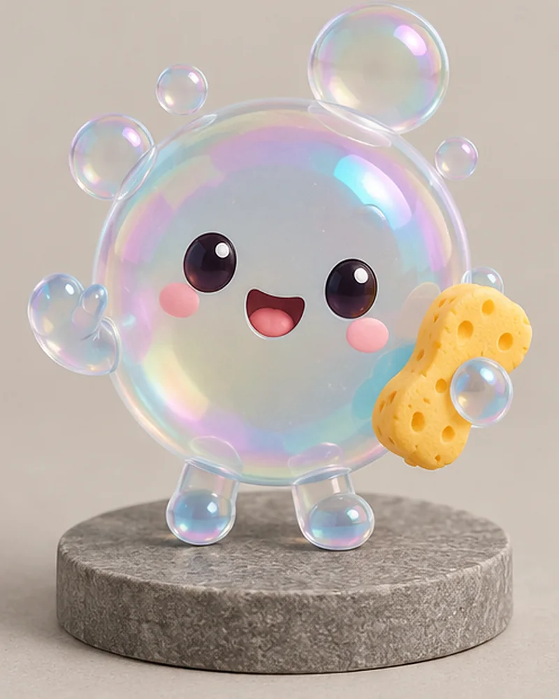 Car wash bubble mascot